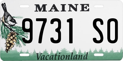 ME license plate 9731SO
