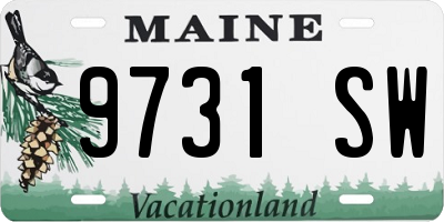 ME license plate 9731SW