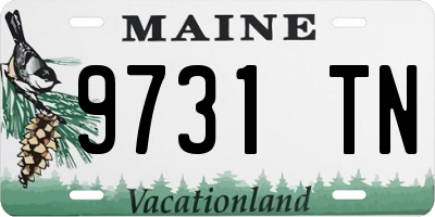 ME license plate 9731TN