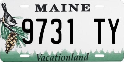 ME license plate 9731TY