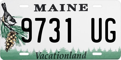 ME license plate 9731UG