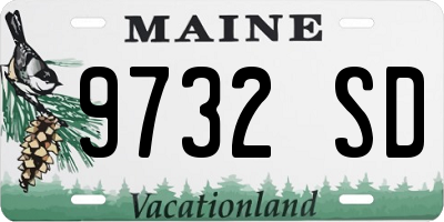 ME license plate 9732SD