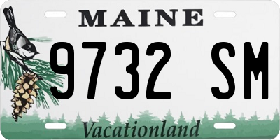 ME license plate 9732SM