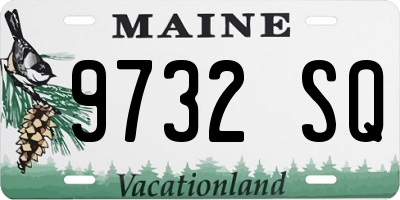 ME license plate 9732SQ