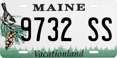 ME license plate 9732SS