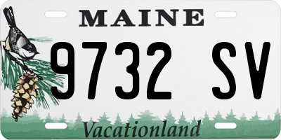 ME license plate 9732SV