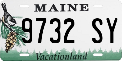 ME license plate 9732SY