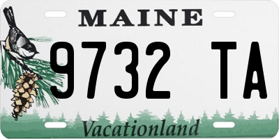 ME license plate 9732TA