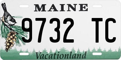 ME license plate 9732TC