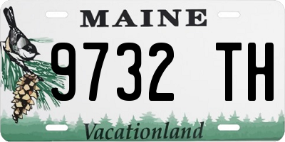 ME license plate 9732TH