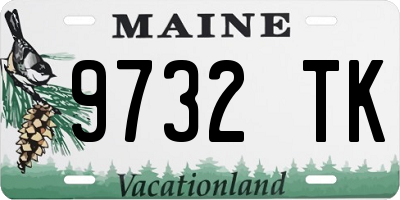 ME license plate 9732TK