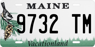 ME license plate 9732TM