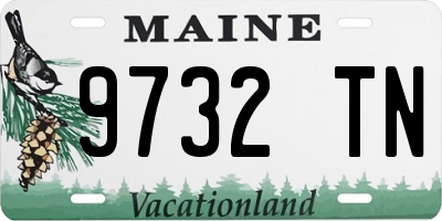 ME license plate 9732TN