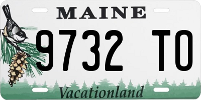 ME license plate 9732TO