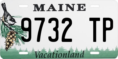 ME license plate 9732TP
