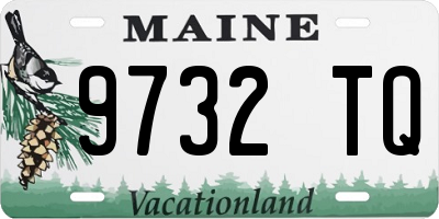 ME license plate 9732TQ