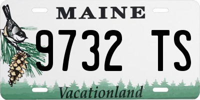 ME license plate 9732TS