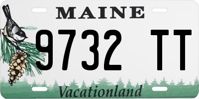 ME license plate 9732TT