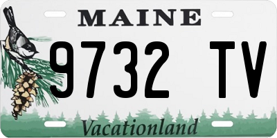 ME license plate 9732TV