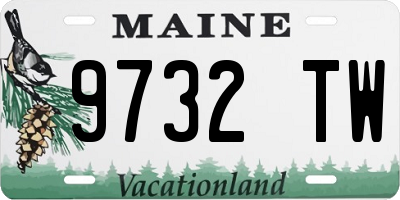 ME license plate 9732TW