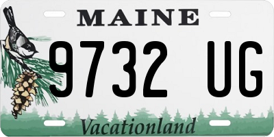 ME license plate 9732UG