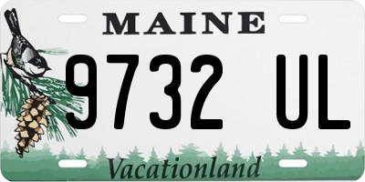 ME license plate 9732UL