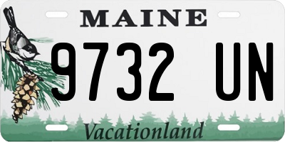 ME license plate 9732UN