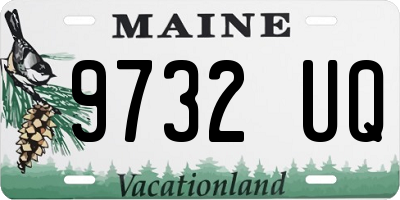ME license plate 9732UQ