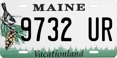 ME license plate 9732UR