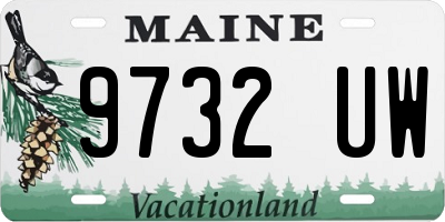 ME license plate 9732UW