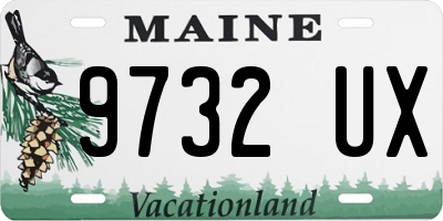 ME license plate 9732UX