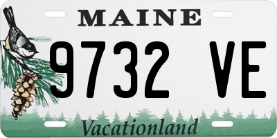 ME license plate 9732VE