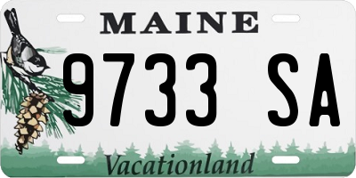 ME license plate 9733SA