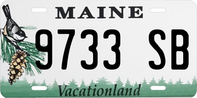 ME license plate 9733SB