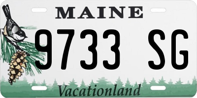 ME license plate 9733SG