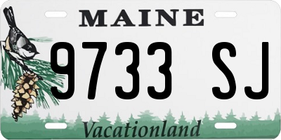 ME license plate 9733SJ