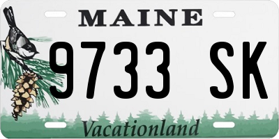 ME license plate 9733SK