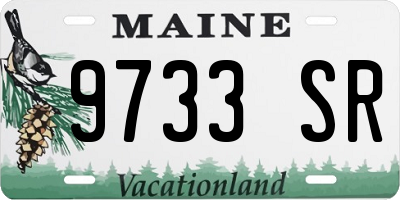 ME license plate 9733SR