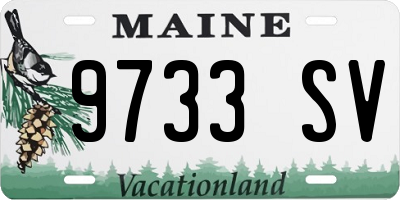 ME license plate 9733SV