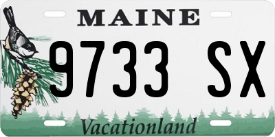 ME license plate 9733SX