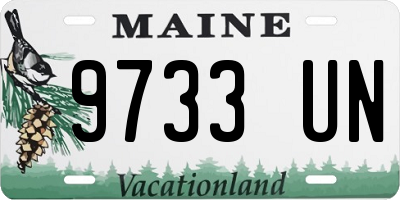 ME license plate 9733UN