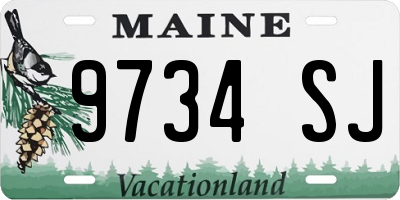 ME license plate 9734SJ