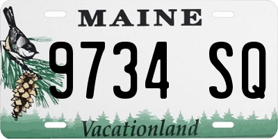 ME license plate 9734SQ