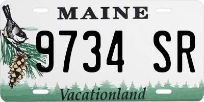 ME license plate 9734SR