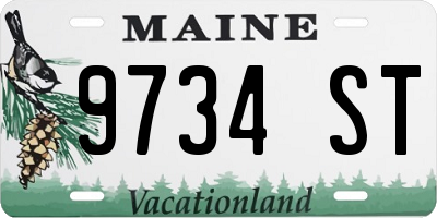 ME license plate 9734ST