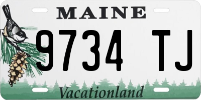 ME license plate 9734TJ