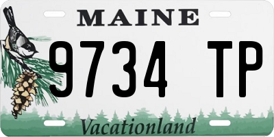 ME license plate 9734TP