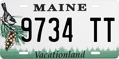 ME license plate 9734TT