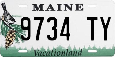 ME license plate 9734TY
