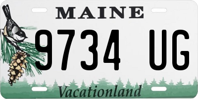 ME license plate 9734UG